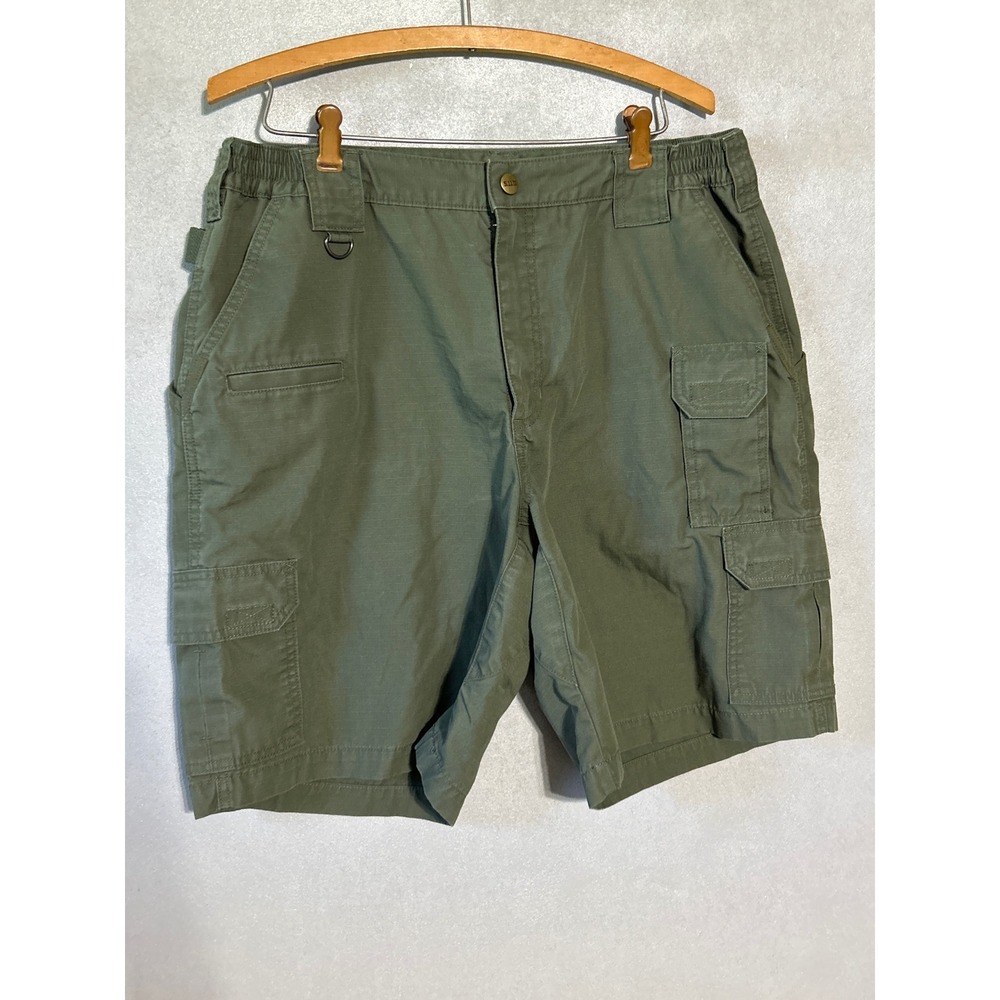 5.11 Tactical Mens 36 Green Cotton Canvas Academy Cargo Shorts 11402 Tundra